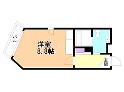 ルナ5・9 ワンルームの間取図画像