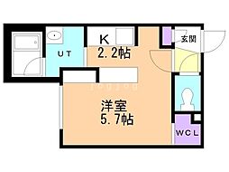 アストラリス本郷通 1Kの間取図画像