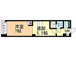 コンパス白石 1DKの間取図画像