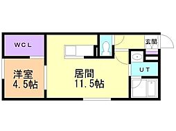 NAGOMUGROOVE 1LDKの間取図画像