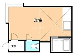 メイプルタウン ワンルームの間取図画像