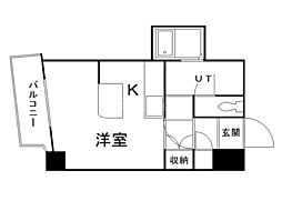 ラフィーネ本郷 1Kの間取図画像