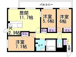 間取図画像 3LDK