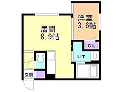 札幌市営東西線 南郷13丁目駅 徒歩5分の賃貸マンション 4階1LDKの間取り