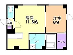 インヴァーノ 1LDKの間取図画像
