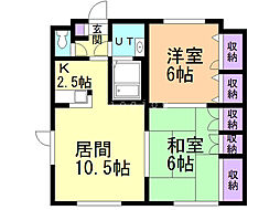 シャーメゾンAU 2LDKの間取図画像