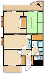 パークサイド・アダチ2 3LDKの間取図画像