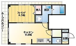 パークヒルズ平井 1LDKの間取図画像