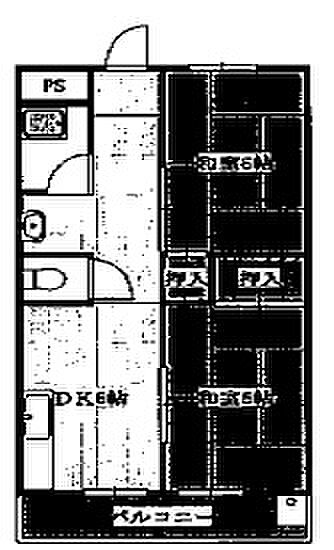 明神マンション2号 202｜兵庫県明石市西明石北町3丁目(賃貸マンション2DK・2階・40.00㎡)の写真 その2