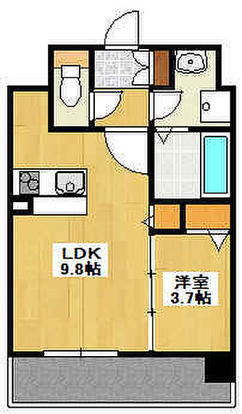 レジデンスｈ忍町 203｜兵庫県姫路市忍町(賃貸マンション1LDK・2階・32.43㎡)の写真 その2