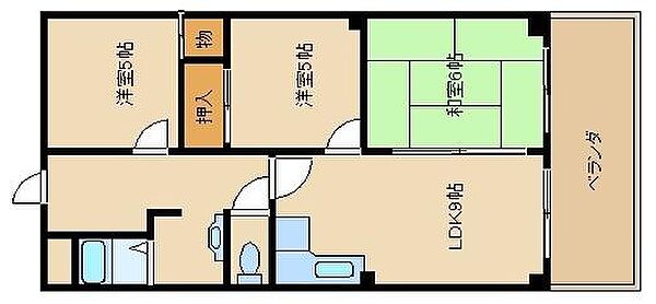 レジデンス清水ヶ丘 503｜兵庫県神戸市垂水区清水が丘3丁目(賃貸マンション3LDK・5階・60.70㎡)の写真 その2