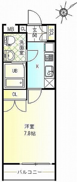 ＧＬＡハート飾磨Ａ棟 102｜兵庫県姫路市飾磨区天神(賃貸アパート1K・1階・24.65㎡)の写真 その2