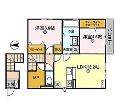 プリムローズヴィラ 202 ｜ 兵庫県明石市魚住町西岡（賃貸アパート2LDK・2階・65.34㎡） その2