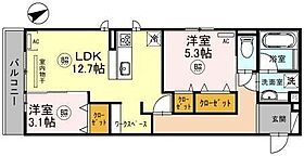 D-room上ノ丸 302 ｜ 兵庫県明石市上ノ丸3丁目（賃貸アパート2LDK・1階・54.35㎡） その2