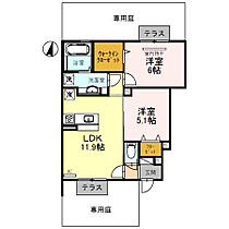 リジエール　ドゥ 102 ｜ 兵庫県明石市和坂2丁目（賃貸アパート2LDK・1階・54.22㎡） その2