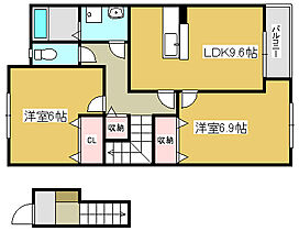 ヴィアレジデンスII 203 ｜ 兵庫県加古川市野口町二屋（賃貸アパート2LDK・2階・56.20㎡） その2