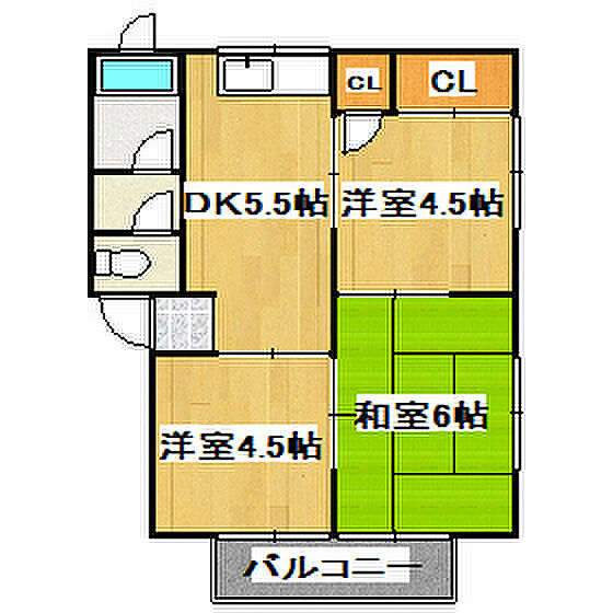 兵庫県加古川市別府町新野辺3丁目(賃貸アパート3DK・1階・43.06㎡)の写真 その2