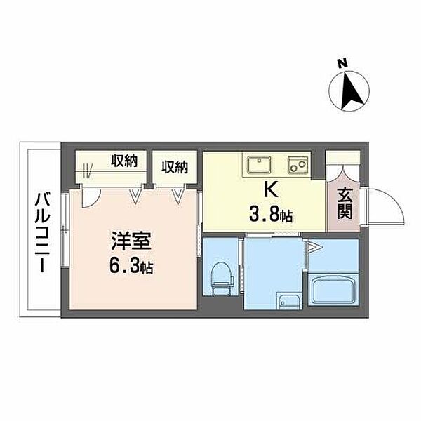 兵庫県三木市末広2丁目(賃貸マンション1K・1階・29.76㎡)の写真 その2