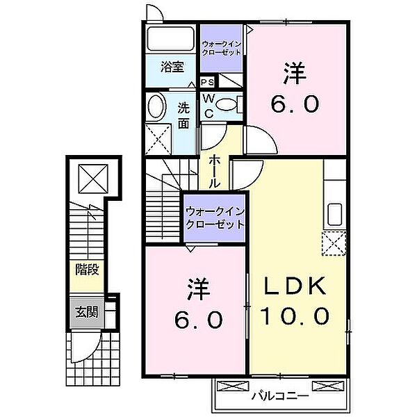 兵庫県高砂市阿弥陀1丁目(賃貸アパート2LDK・2階・54.85㎡)の写真 その2