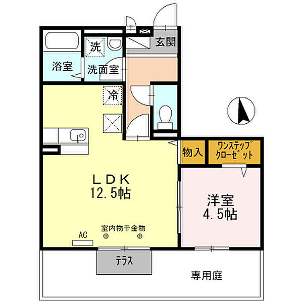 兵庫県姫路市飾磨区英賀春日町1丁目(賃貸アパート1LDK・1階・43.60㎡)の写真 その2