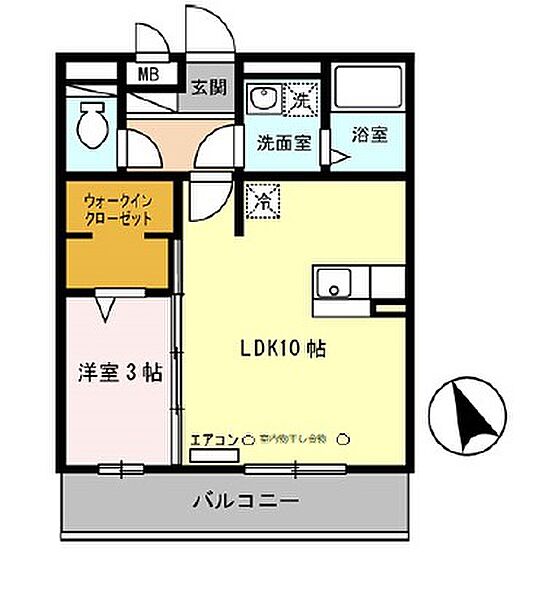 兵庫県姫路市白浜町(賃貸マンション1LDK・1階・35.10㎡)の写真 その2