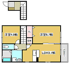 兵庫県高砂市北浜町北脇（賃貸アパート2LDK・2階・54.23㎡） その2