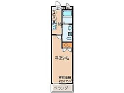 ラナキュラス椥辻 1Kの間取図画像
