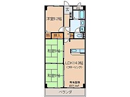 メソン・トワ 3LDKの間取図画像
