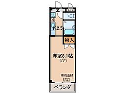 きんこん館 1Kの間取図画像