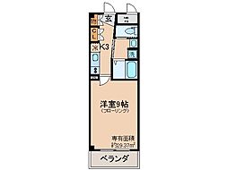 K-Flat 1Kの間取図画像