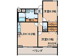 エリシオンレジデンス3 2LDKの間取図画像