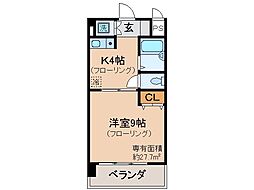 アネックスオオクボ 1Kの間取図画像