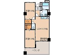 エバー・グリーン宇治 2LDKの間取図画像