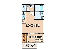 エスペランサ桃山 1LDKの間取図画像