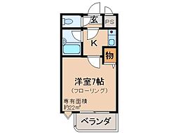 ショーミエール安朱 1Kの間取図画像