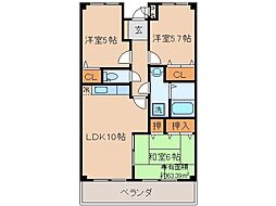 エルパティオ田原 3LDKの間取図画像