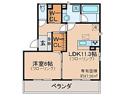 ベルブランチ 1LDKの間取図画像