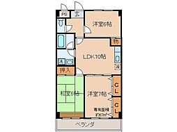 ラ・ポール 3LDKの間取図画像
