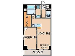 レグルス 1LDKの間取図画像