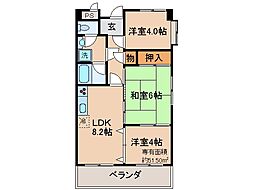 オークフラッツ 3LDKの間取図画像