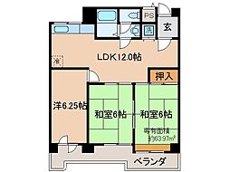 コンフォート北澤 3LDKの間取図画像