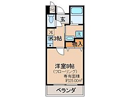 レジデンス21 1Kの間取図画像