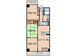 オリュザ西大手 3LDKの間取図画像