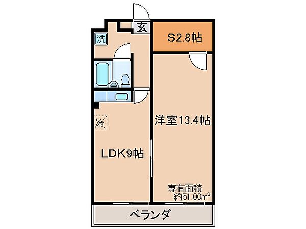 京都府京都市伏見区両替町(賃貸マンション1SLDK・4階・51.00㎡)の写真 その2