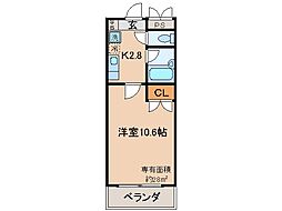 近鉄京都線 向島駅 徒歩4分の賃貸マンション 3階1Kの間取り