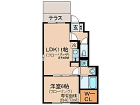 京都府久世郡久御山町田井荒見（賃貸アパート1LDK・1階・40.73㎡） その2