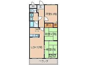 京都府宇治市木幡正中（賃貸マンション3LDK・2階・62.70㎡） その2