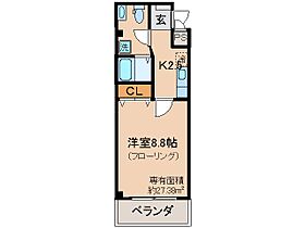 京都府城陽市平川茶屋裏（賃貸マンション1K・1階・27.38㎡） その2