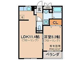 京都府宇治市槇島町五才田（賃貸アパート1LDK・1階・40.42㎡） その2