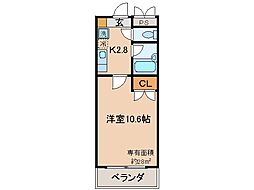 近鉄京都線 向島駅 徒歩4分の賃貸マンション 3階1Kの間取り